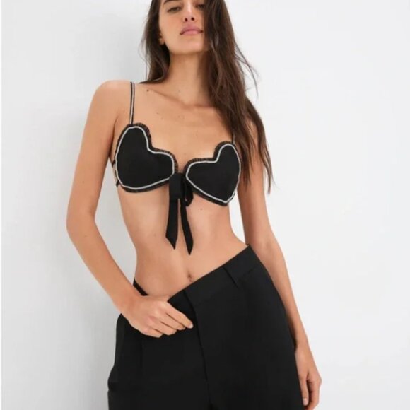 For Love & Lemons Cora Bra Heart Top - Picture 4 of 5